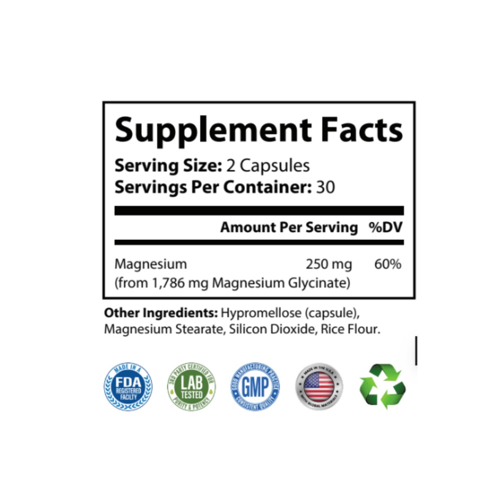 Magnesium Glycinate Supplement Facts